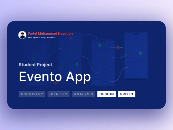 Evento mobile app interface
