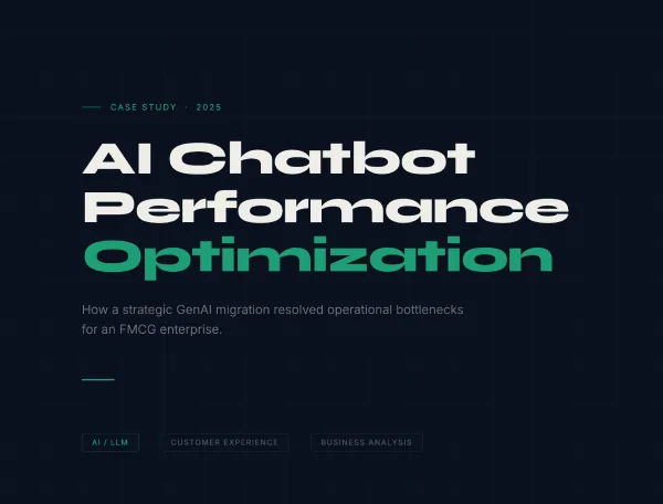 AI chatbot performance dashboard for an FMCG enterprise